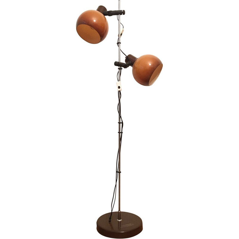 Lampadaire vintage orange 1960