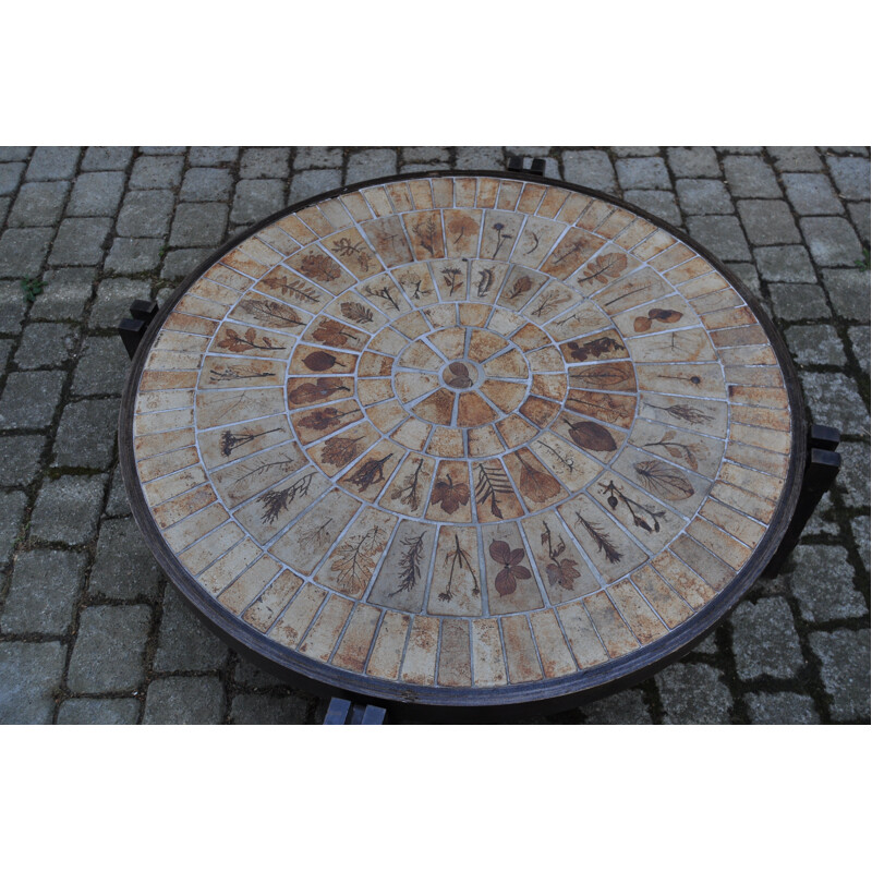 Circular ceramic coffee table, Roger CAPRON - 1950s