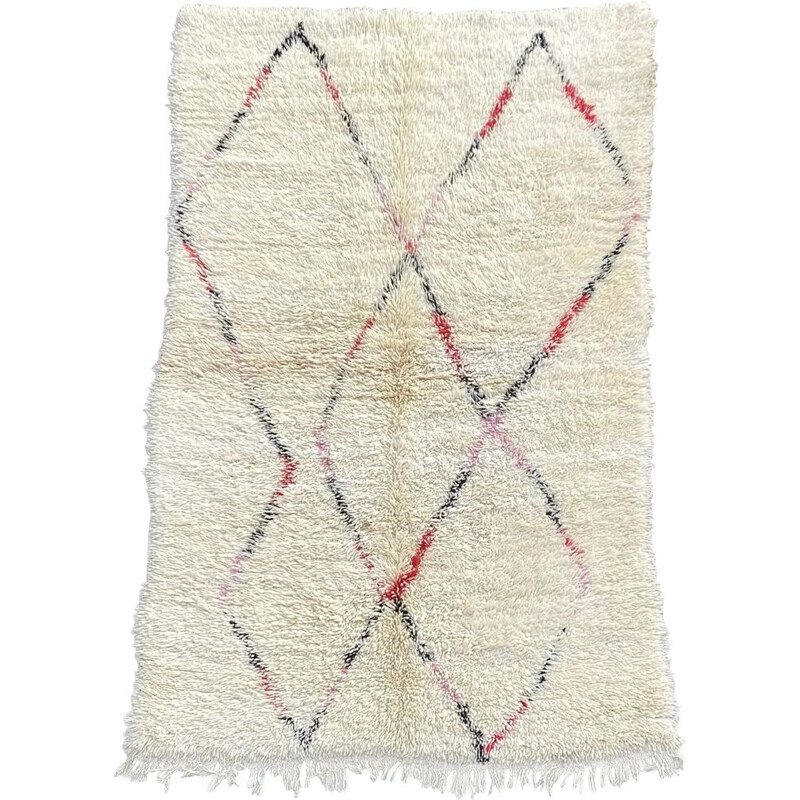 Vintage Berber Carpet Beni Ouarain