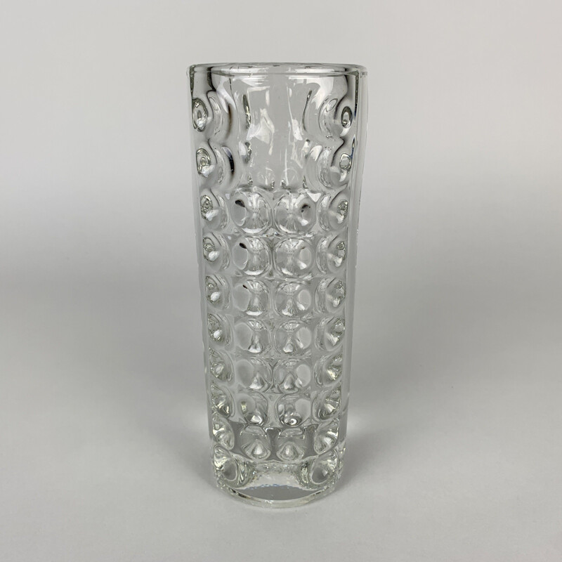 Vintage Vase aus schwerem Glas von Rudolf Jurnikl für Rudolfova Hut, Tschechoslowakei 1962