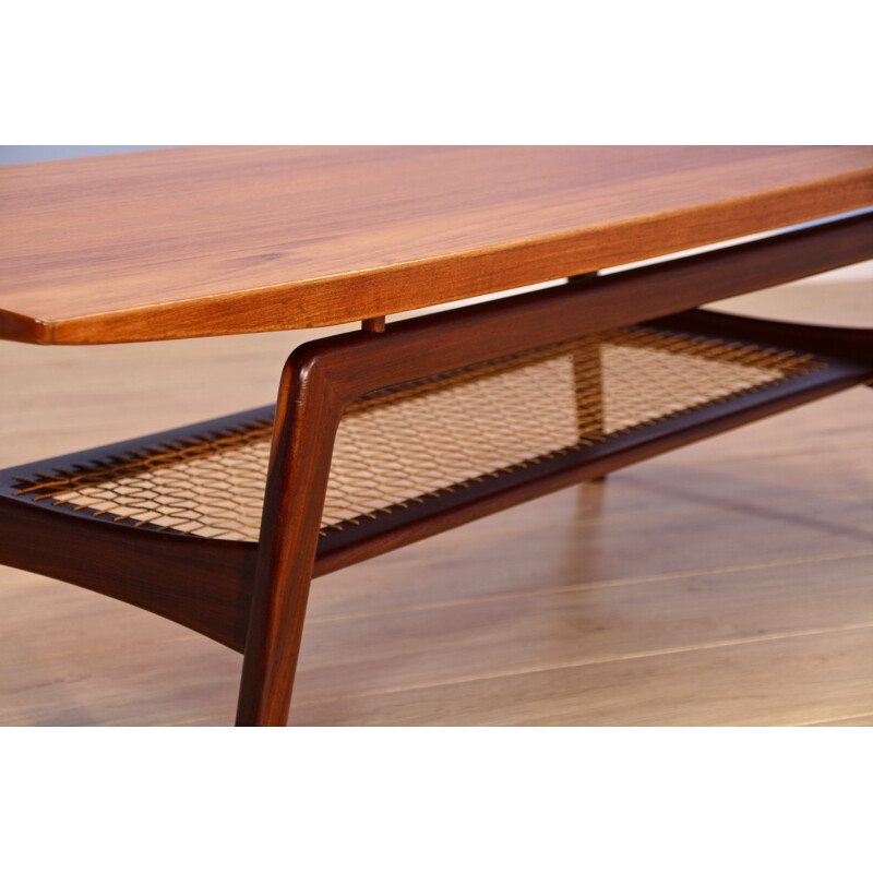 Vintage coffee table in teak with mosaic by Arne Hovmand Olsen for Mogens Kold Danish 1960s