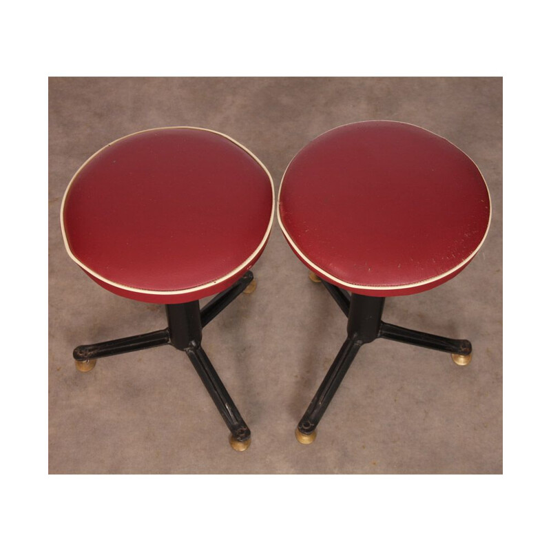 Pair of craftsman's vintage stools, 1960