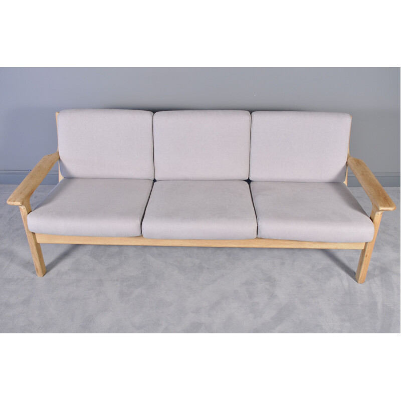 Vintage 3-seater sofa teak  Juul Kristensen and  by Glostrup Danish 1960s