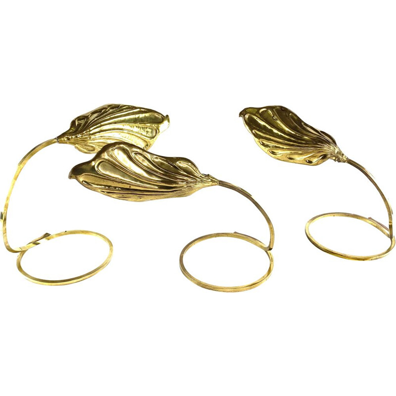 Set of 3 vintage brass lamps by Carlo Giorgi & Tommaso Barbi for Bottega Gadda 1970