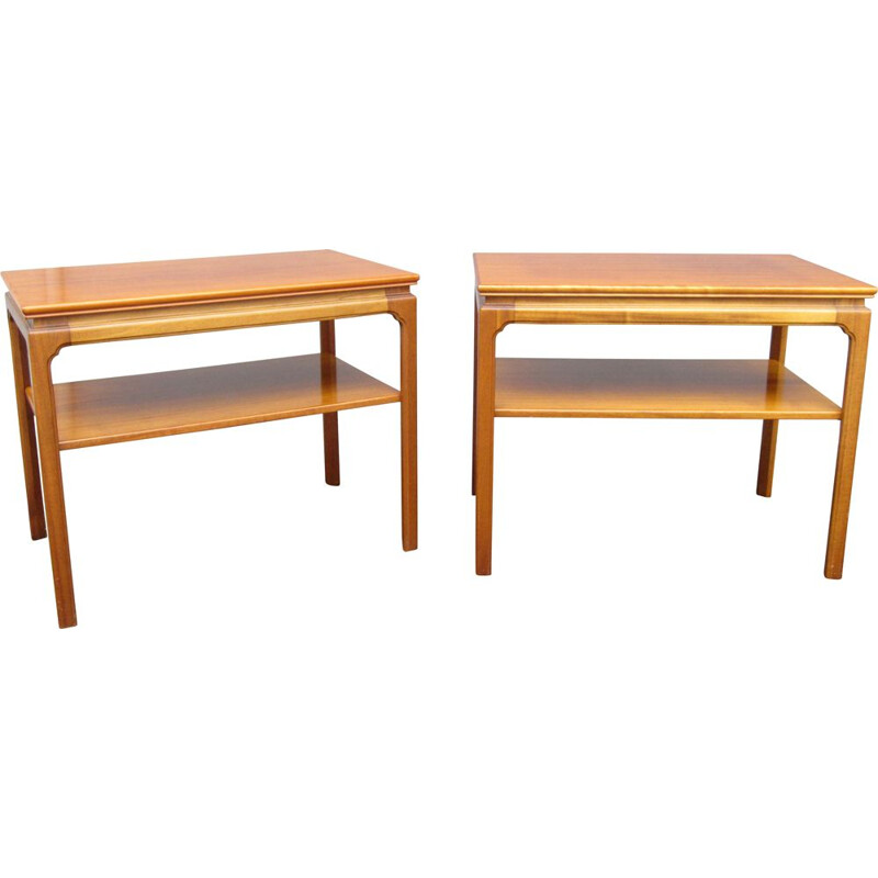 Pair of vintage side tables or bedside tables, Scandinavia