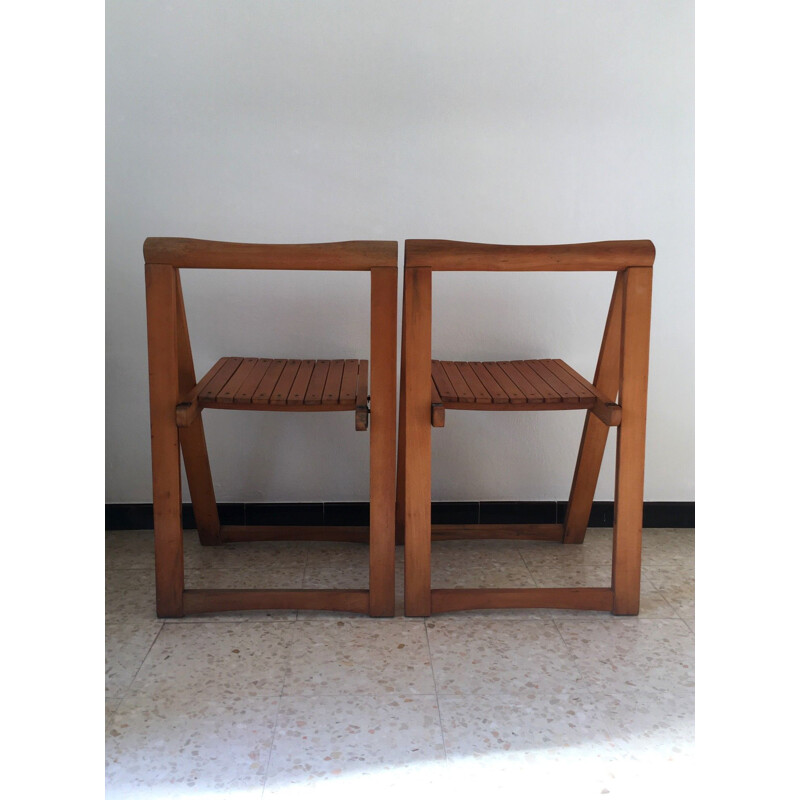 Paire de chaises pliantes vintage d'Aldo Jacober 1960