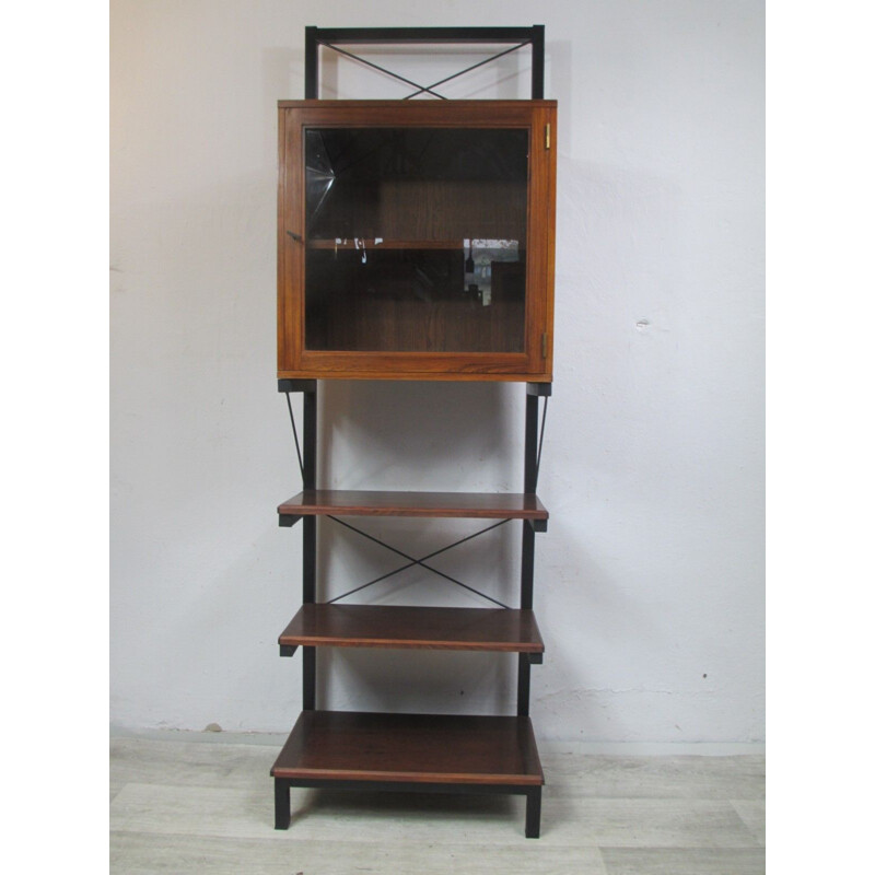 Vintage Bookcase, rosewood and metal 1970s