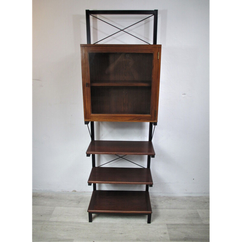 Vintage Bookcase, rosewood and metal 1970s