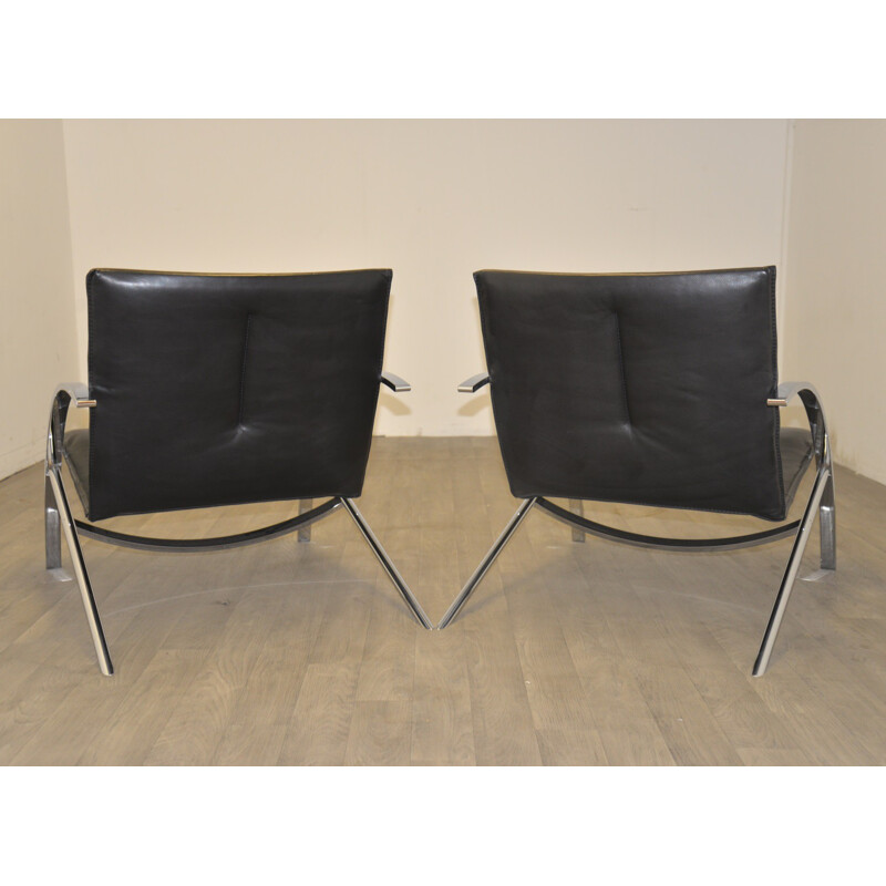 Pair of Strässle "Arco" lounge chairs, Paul TUTTLE - 1970s