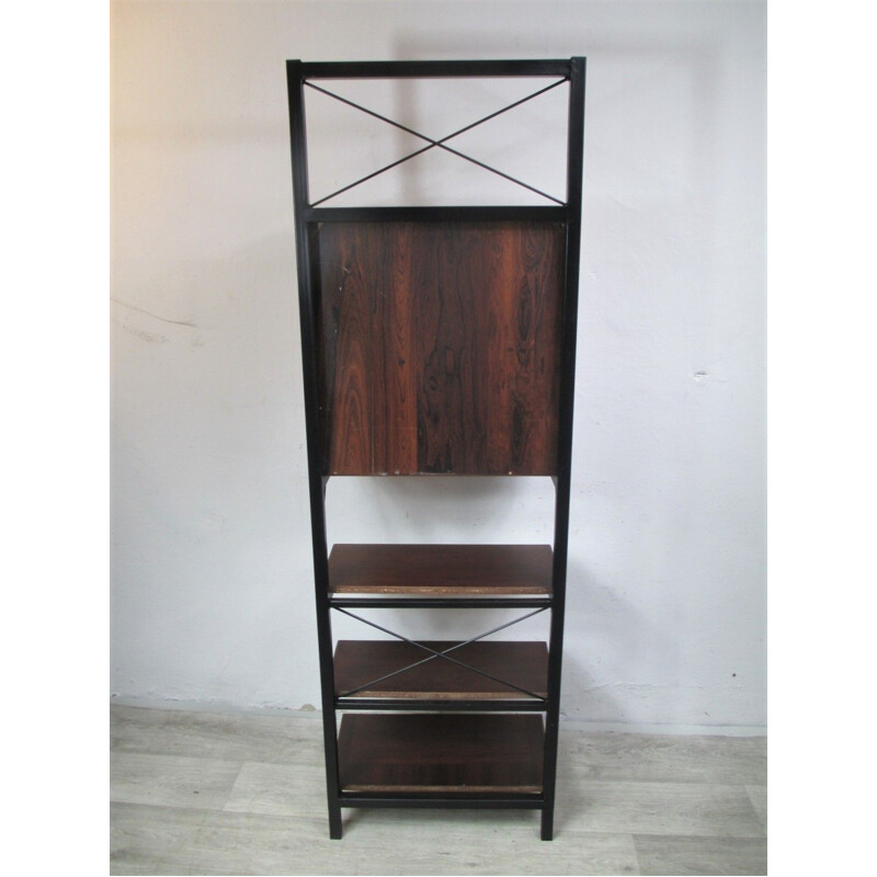 Vintage Bookcase, rosewood and metal 1970s