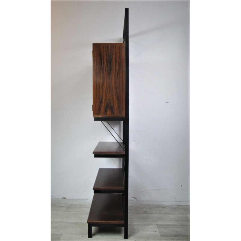 Vintage Bookcase, rosewood and metal 1970s