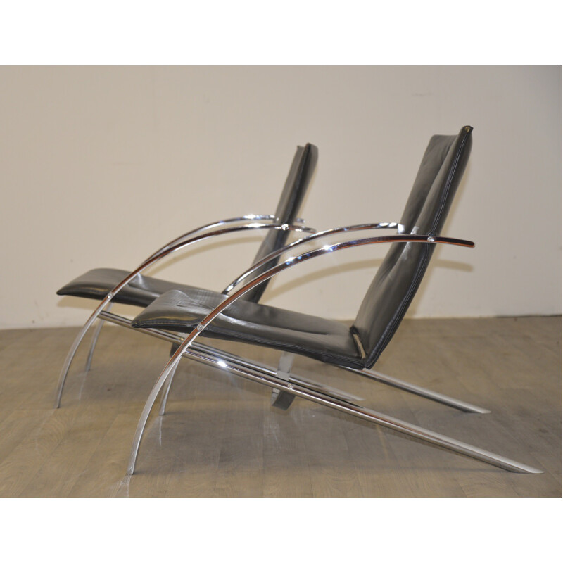 Paire de fauteuils de salon "Arco" Strässle, Paul TUTTLE - 1970