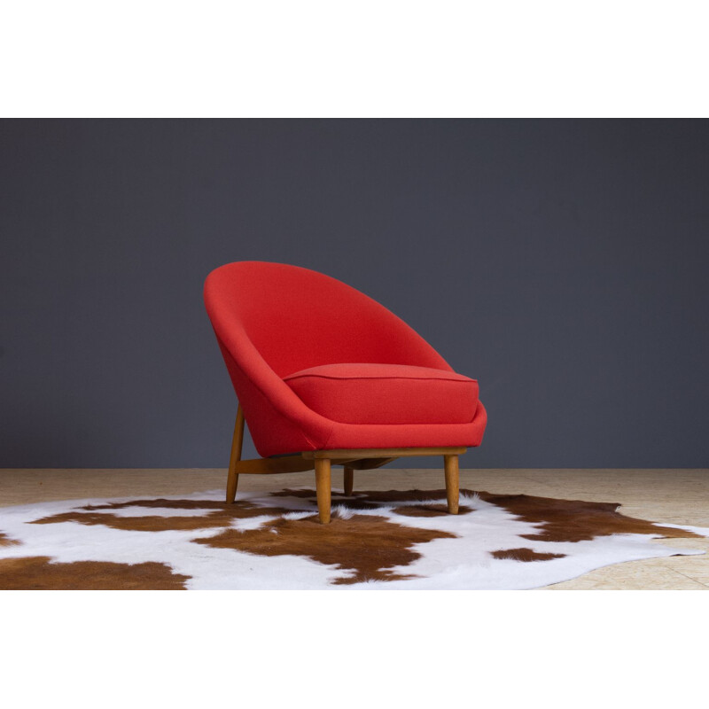 Vintage Red Club Chair n 115 for Artifort Theo Ruth Netherlands 1958