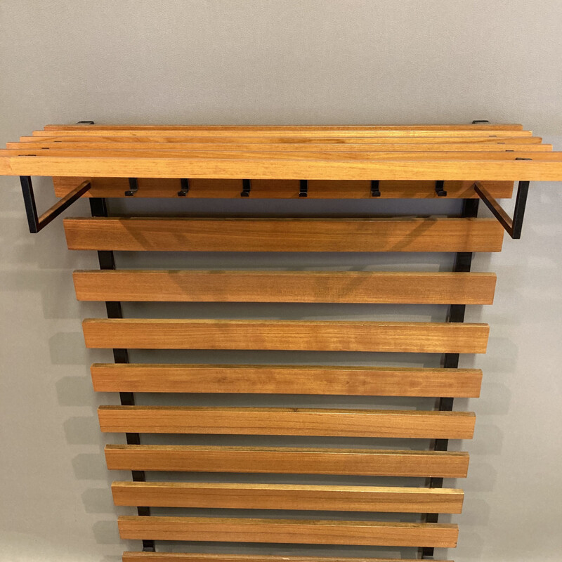 Vintage modular coat rack Scandinavian 1950's