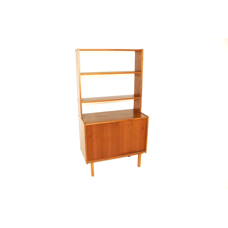 Vintage pedestal bookcase Scandinavian Sweden 1960