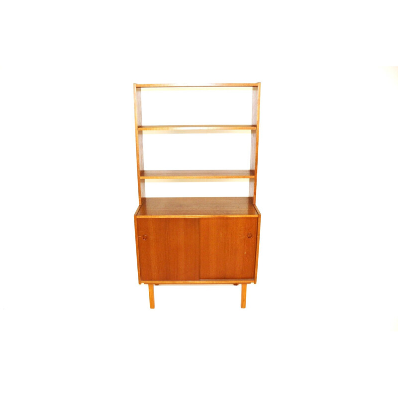 Vintage pedestal bookcase Scandinavian Sweden 1960