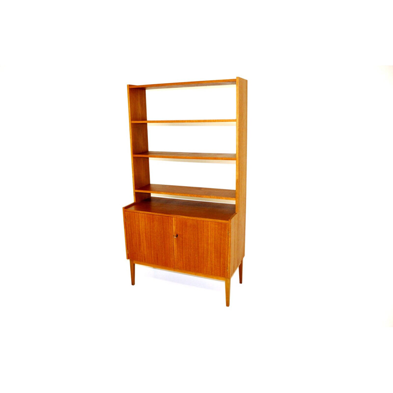 Vintage teak and beech bookcase , Sweden 1960