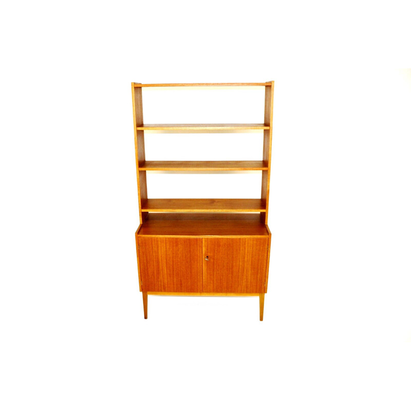 Vintage teak and beech bookcase , Sweden 1960