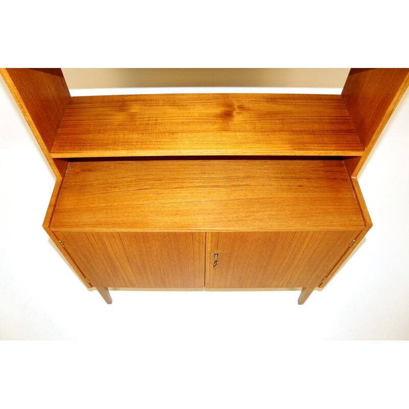 Vintage teak and beech bookcase , Sweden 1960