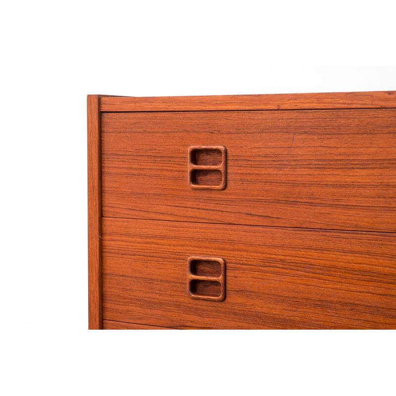 Vintage teak chest of 4 drawers Danish 1960s