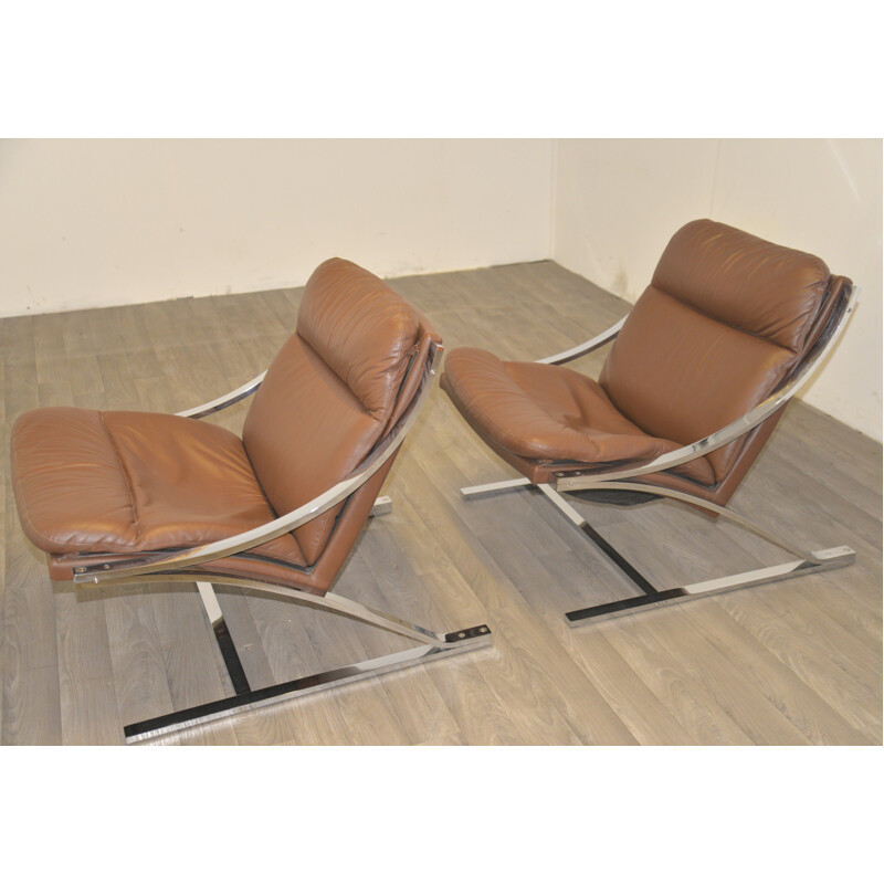 Pair of Strässle "Zeta" armchairs, Paul TUTTLE - 1968