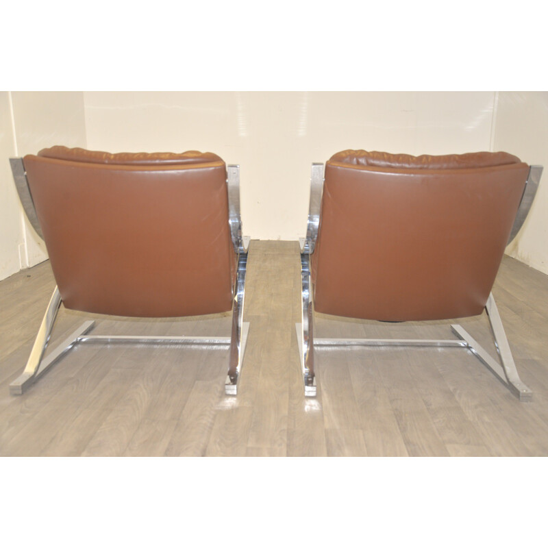 Pair of Strässle "Zeta" armchairs, Paul TUTTLE - 1968