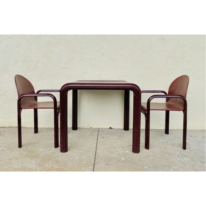 Vintage Gae Aulenti Knoll table and armchairs