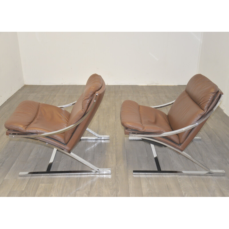 Pair of Strässle "Zeta" armchairs, Paul TUTTLE - 1968