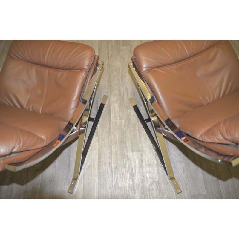 Pair of Strässle "Zeta" armchairs, Paul TUTTLE - 1968