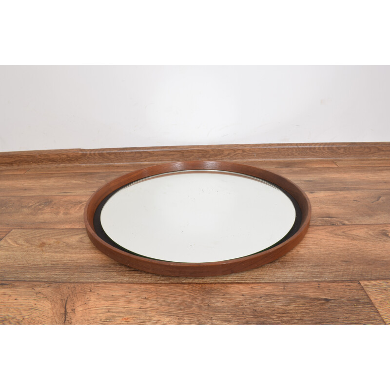 Mid-Century Teak Mirror by Uno & Östen Kristiansson for Luxus, 1950s