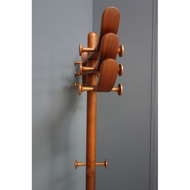 Vintage teak coat rack Aksel kjersgaard Denmark 1960s