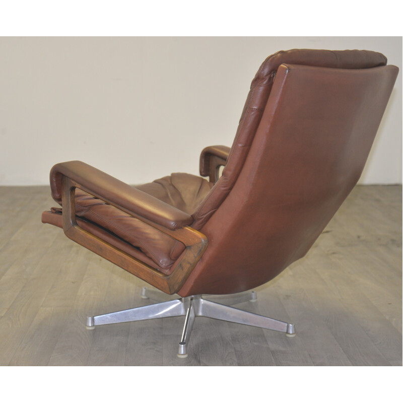 Strässle "King" armchair and his ottoman, André VANDENBEUCK - 1960s