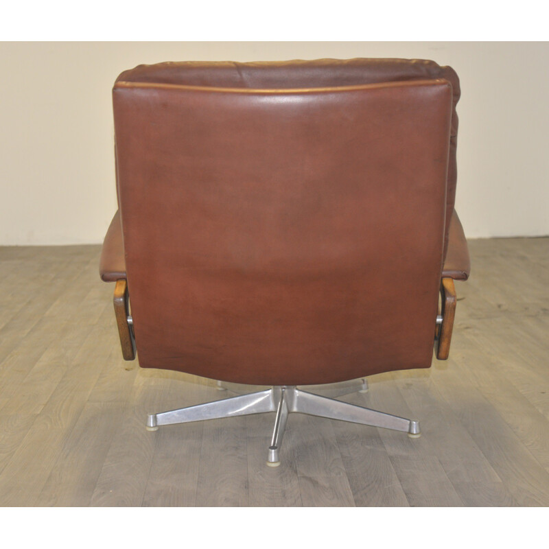 Strässle "King" armchair and his ottoman, André VANDENBEUCK - 1960s