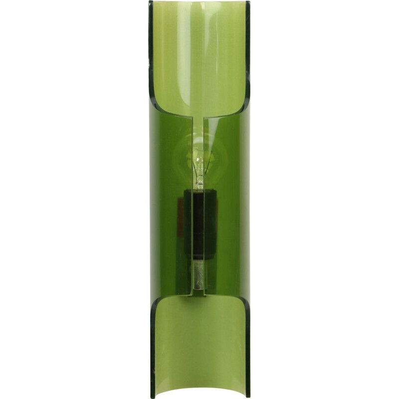 Vintage green Plexiglas wall lamp by Guzzini, Italy