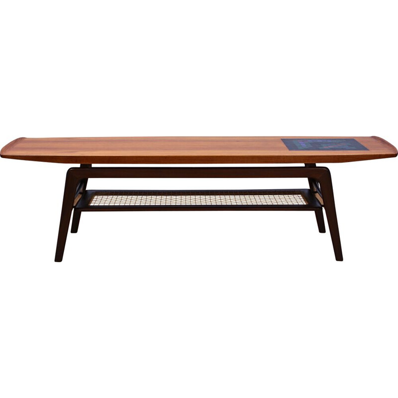 Vintage coffee table in teak with mosaic by Arne Hovmand Olsen for Mogens Kold Danish 1960s