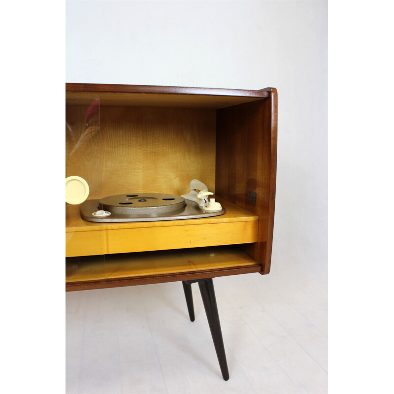 Armoire à disques vintage de Supraphon, 1959