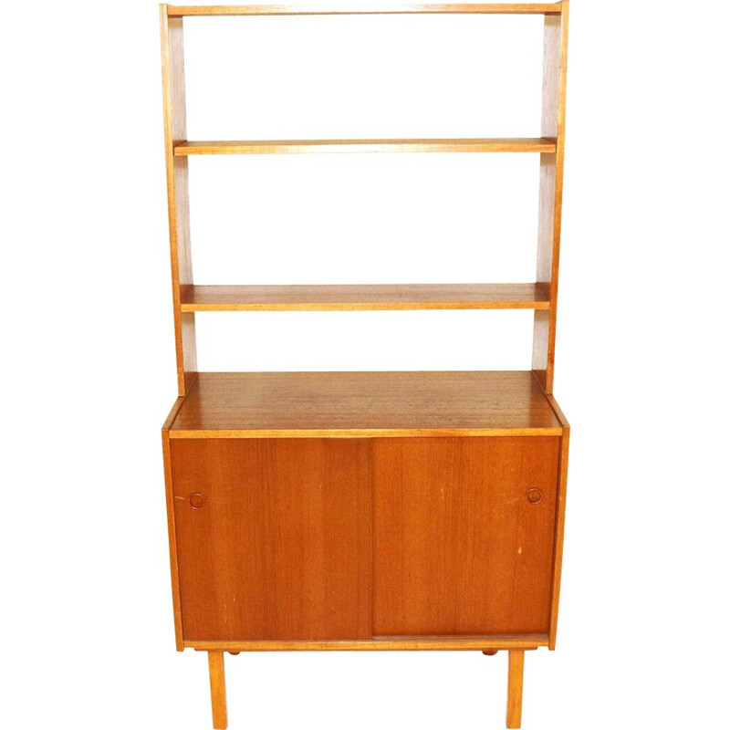 Vintage pedestal bookcase Scandinavian Sweden 1960