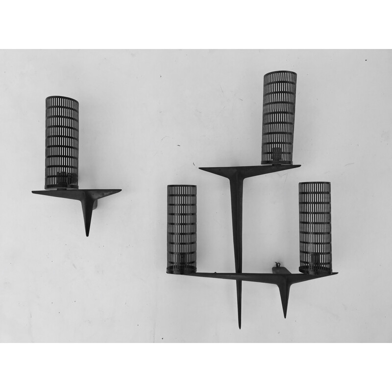 Pair of Arlus vintage sconces, 1950