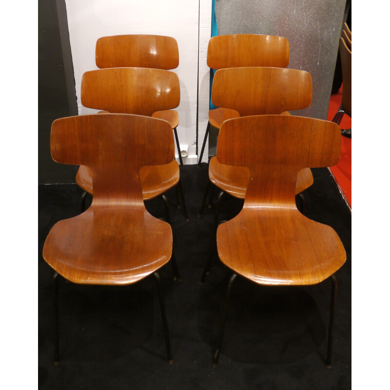 6 chairs "Hammer" Arne JACOBSEN - 60