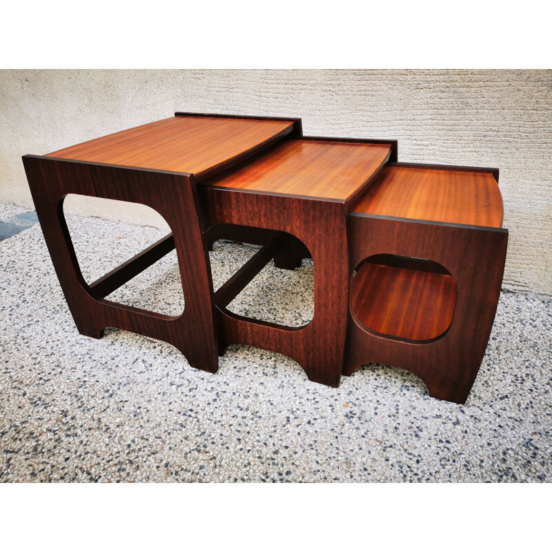 Set of 3  vintage nesting coffee tables Space Age 1970