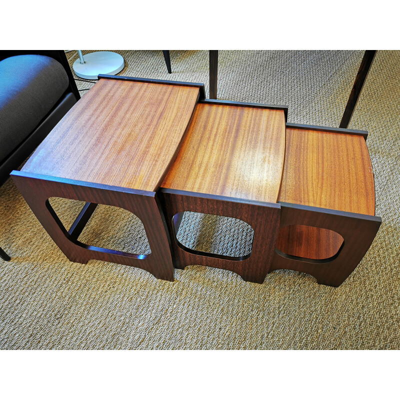 Set of 3  vintage nesting coffee tables Space Age 1970