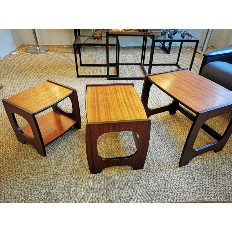 Set of 3  vintage nesting coffee tables Space Age 1970