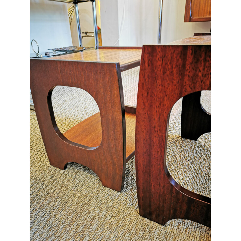 Set of 3  vintage nesting coffee tables Space Age 1970