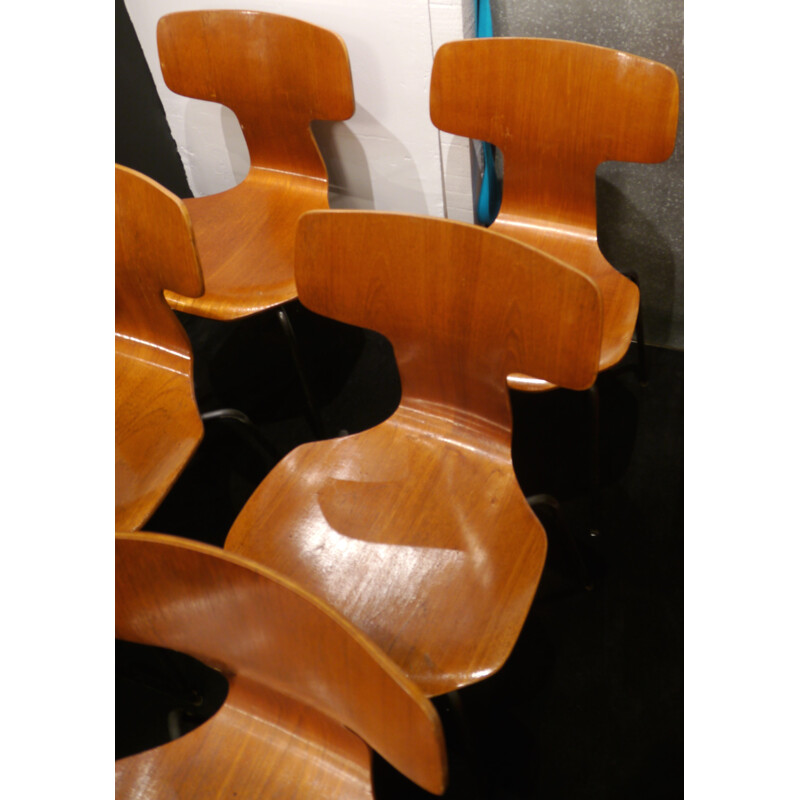 6 chairs "Hammer" Arne JACOBSEN - 60