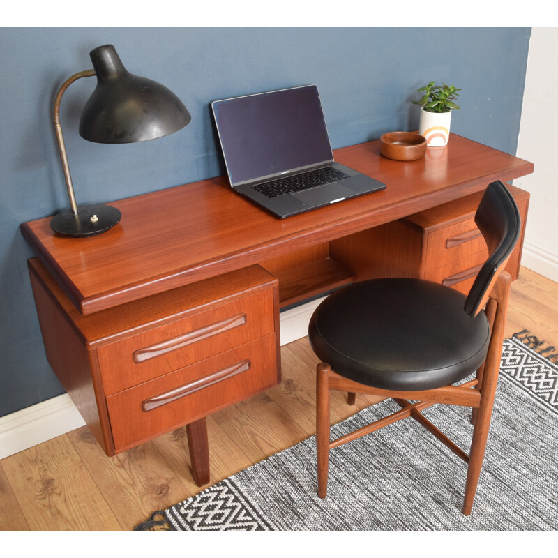 Vintage teak floating desk Plan G 1960 