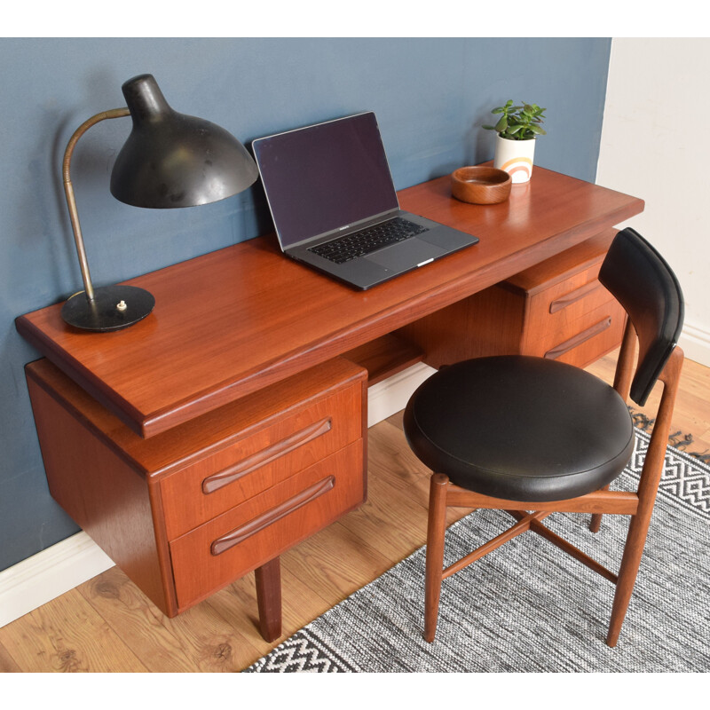 Vintage teak floating desk Plan G 1960 