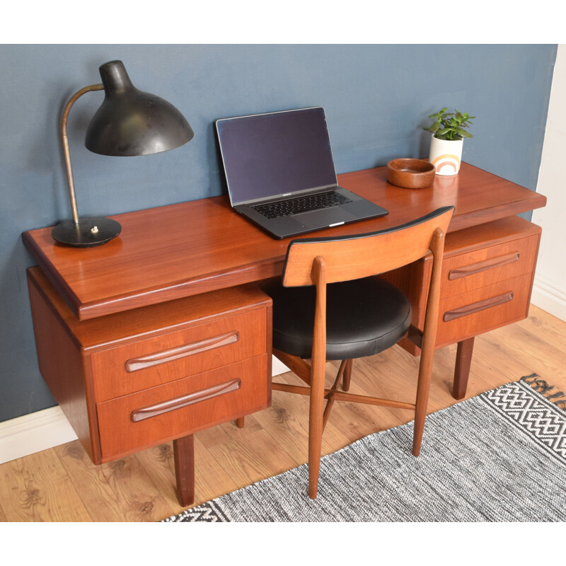 Vintage teak floating desk Plan G 1960 