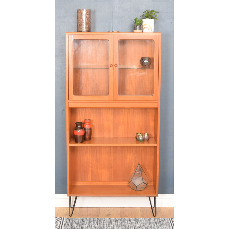 Vintage glazed teak bookcase G Plan 1960