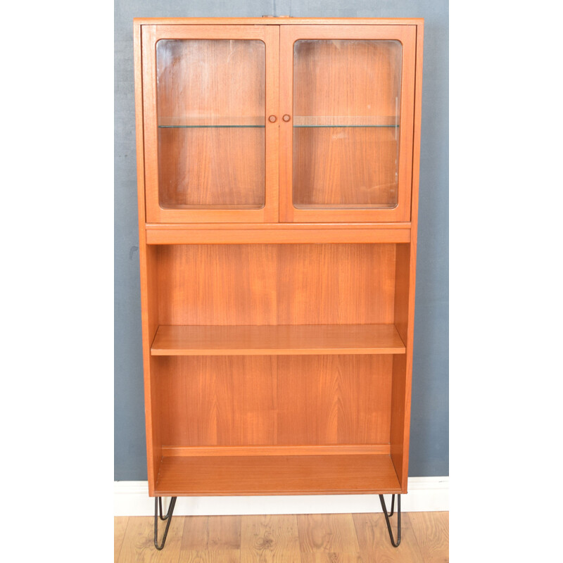 Vintage glazed teak bookcase G Plan 1960