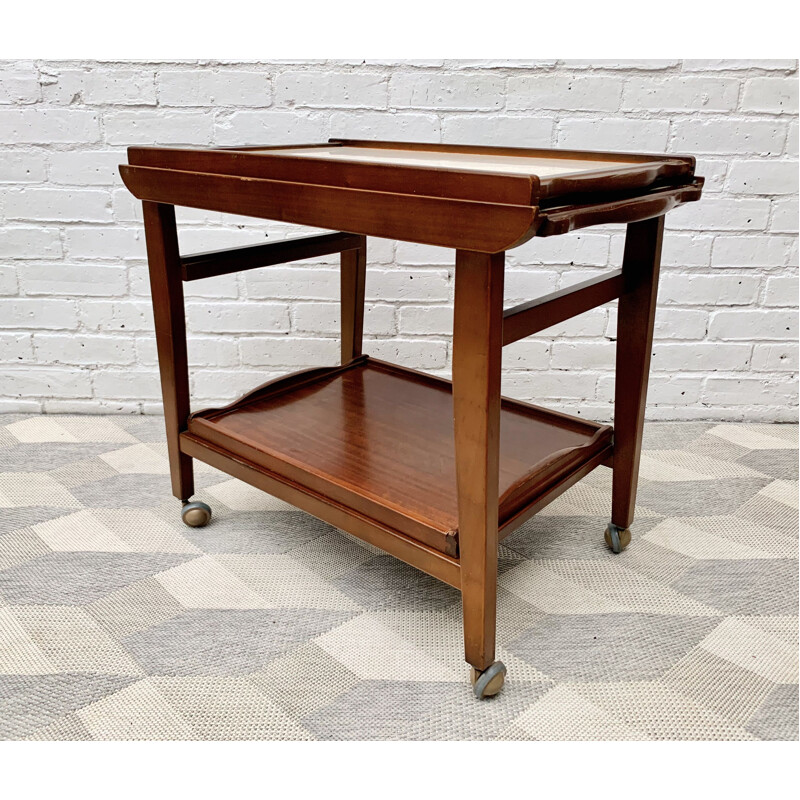 Extendable vintage bar trolley